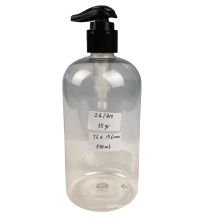 High Quality Shower Gel Shampoo Hand Sanitizer Packaging 500ml Clear PET Plastic Bottle